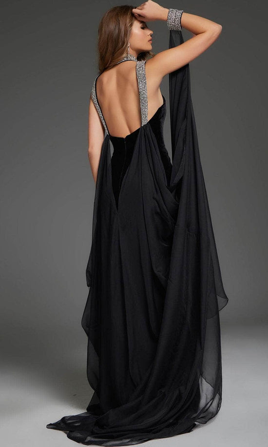 Jovani 43696 - Rhinestone Embellished Sleeveless Prom Gown