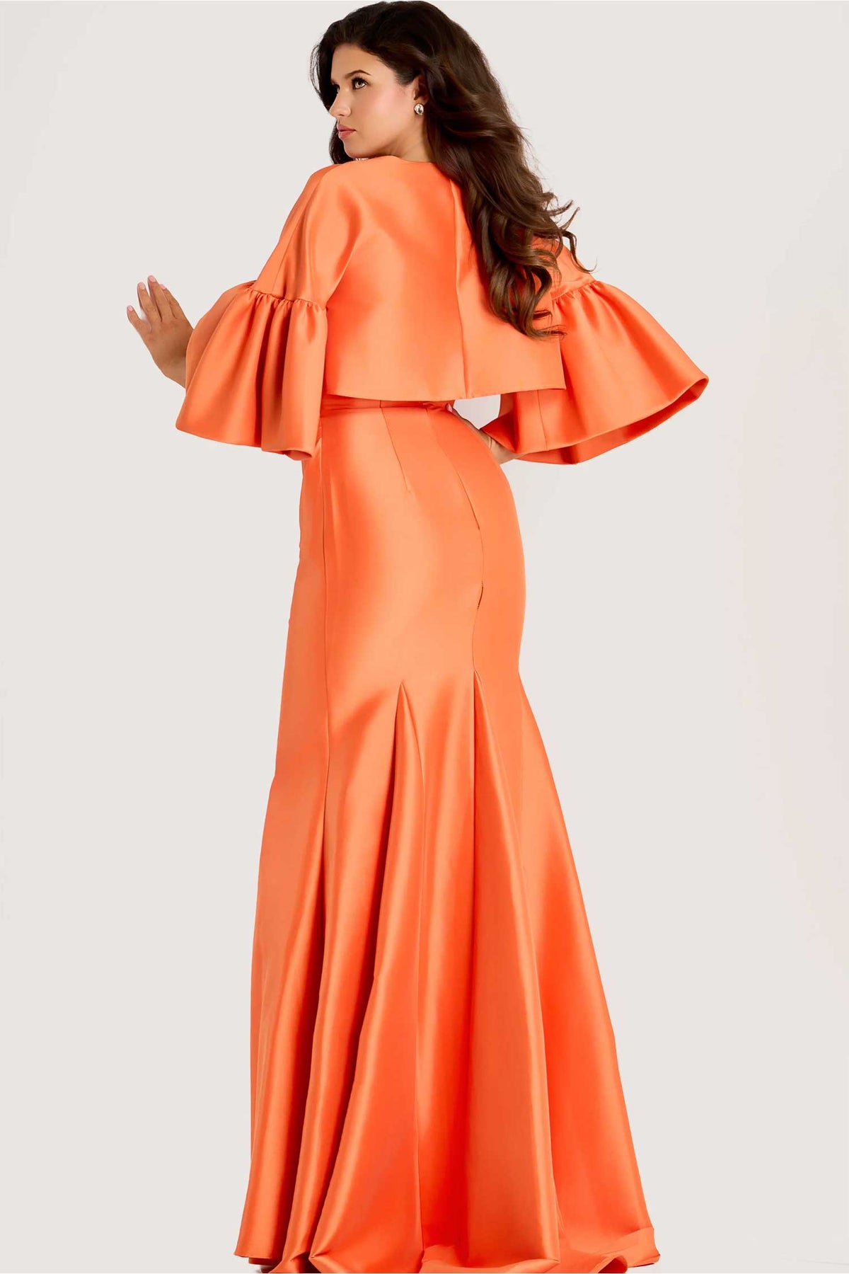 Jovani 44196 - Straight Neck Trumpet Gown With Matching Jacket
