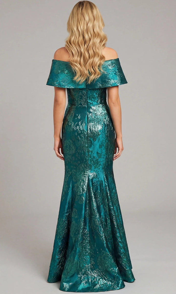 Jovani 44757 - Off Shoulder Metallic Evening Gown