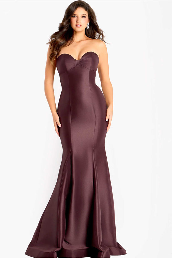 Jovani 45362 - Strapless Mermaid Gown with Shawl