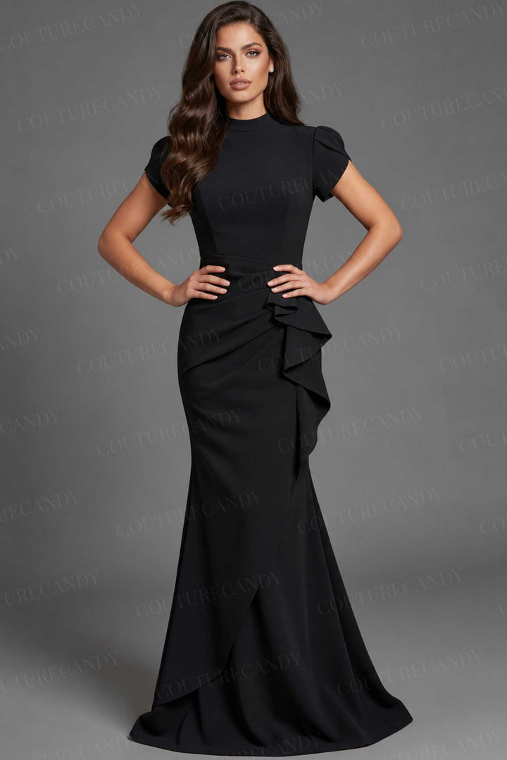 Jovani 46520 - High Neck Ruffle Trumpet Evening Gown