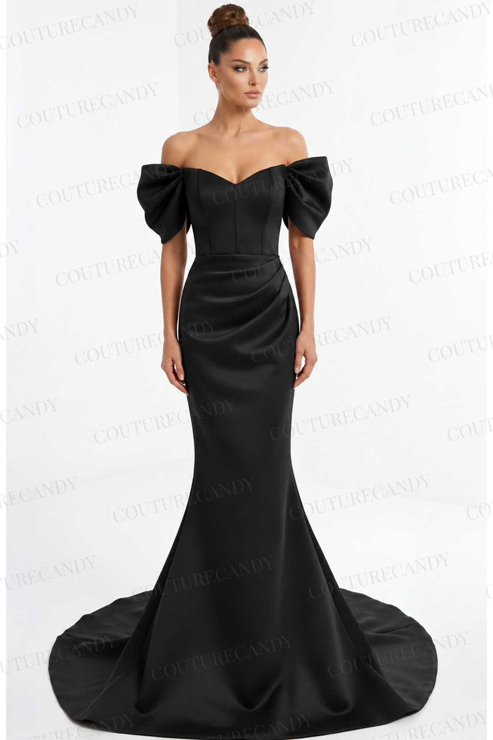 Jovani 46799 - Off Shoulder Structured Mermaid Gown