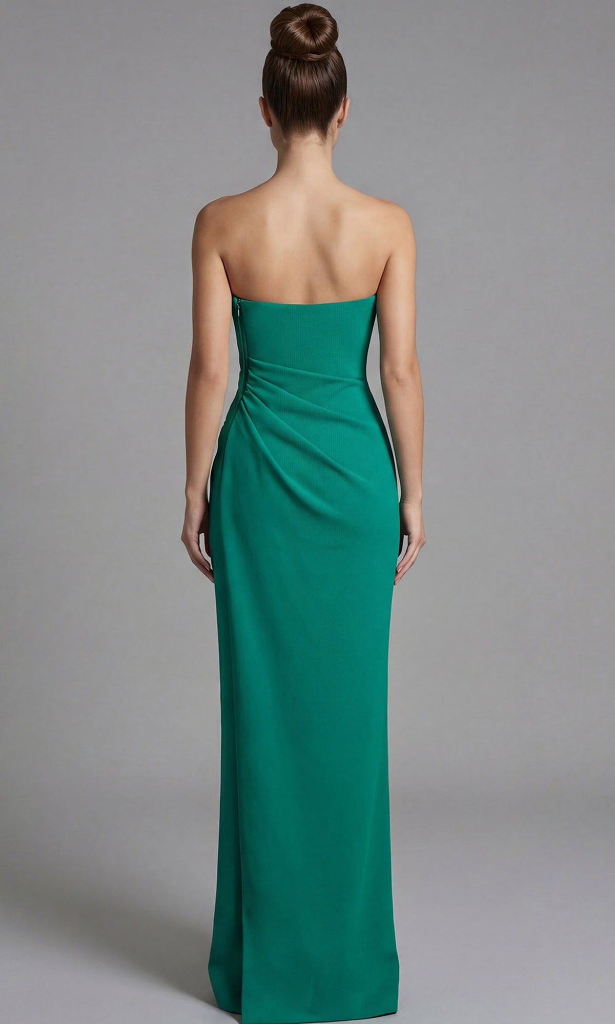 Jovani 49505 - Strapless 3D Rosette Column Evening Gown