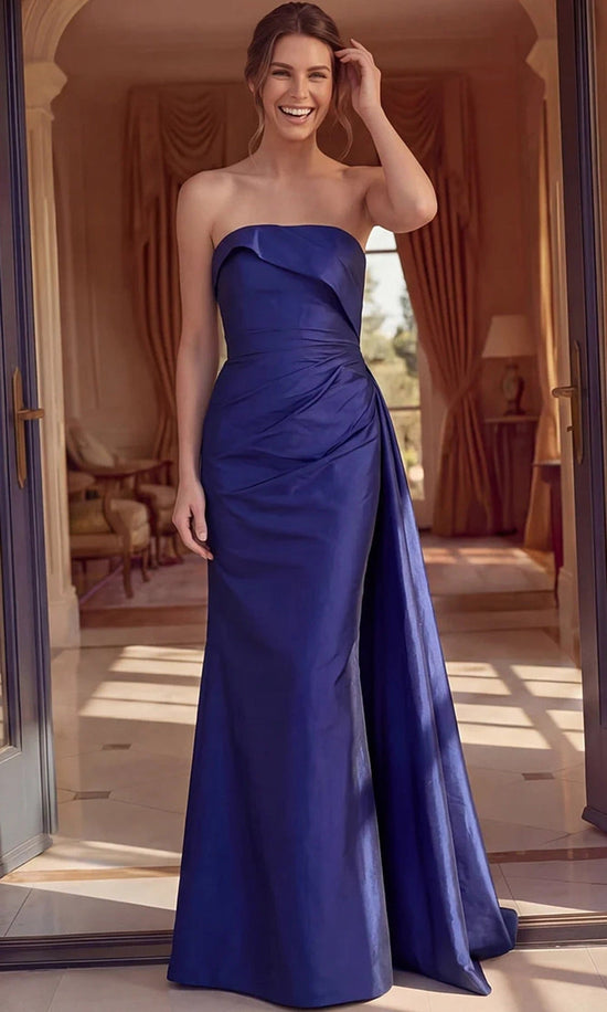 Jovani 49509 Strapless Drape Satin Dress