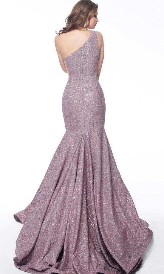 Jovani - 67650 Stretch Glitter Mermaid Dress With Sweep Train