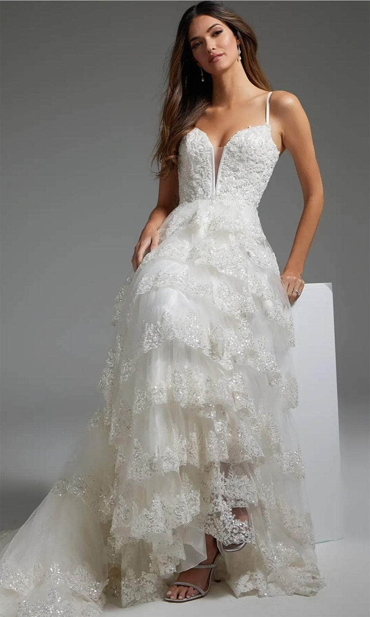 Jovani JB38641 - Ornate Tiered Bridal Gown