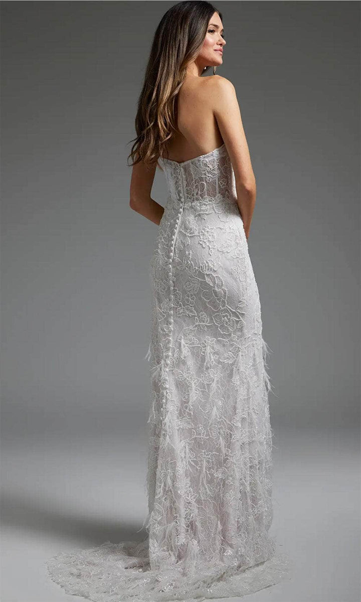 Jovani JB40590 - Lace Sheath Bridal Dress