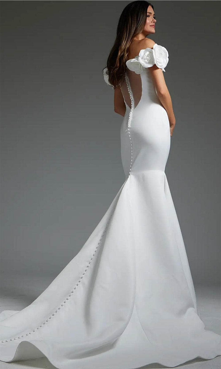Jovani JB40594 - Rosette Mermaid Bridal Gown