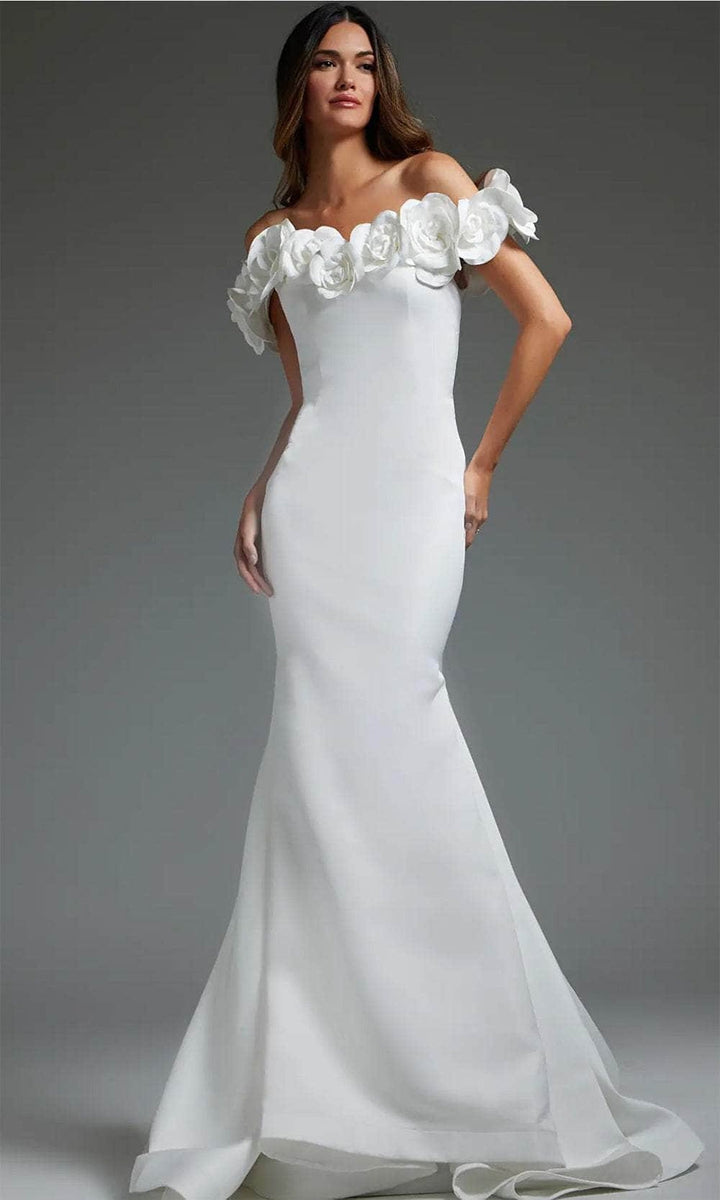 Jovani JB40594 - Rosette Mermaid Bridal Gown - Off-White - Main