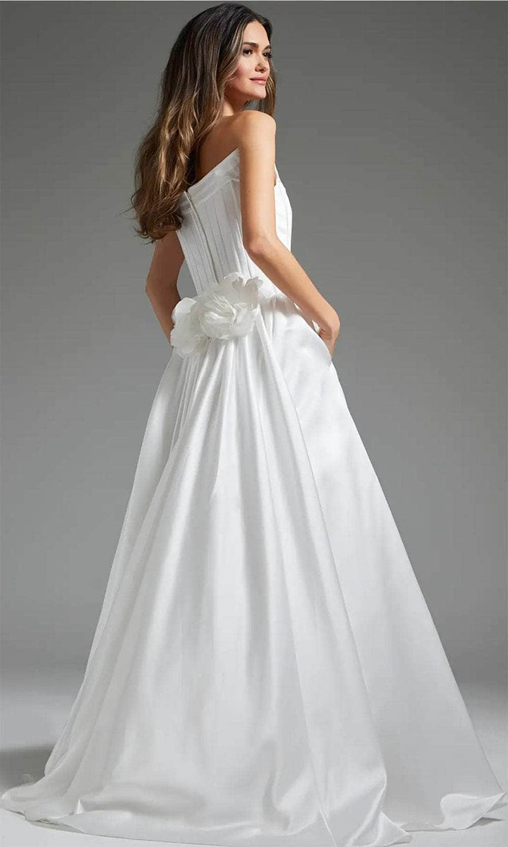 Jovani JB40784 - Corset Bodice Straight-Across Bridal Gown