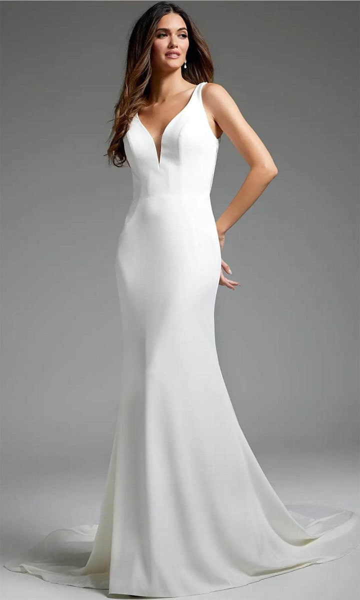 Jovani JB42222 - Lace Square Back Bridal Gown - Ivory - Main
