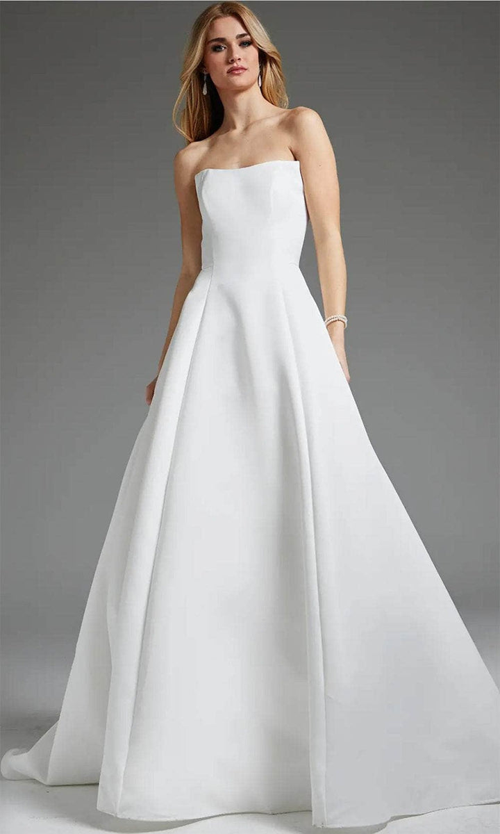 Jovani JB42346 - Strapless Seamed Bodice Bridal Gown - Off-White - Main