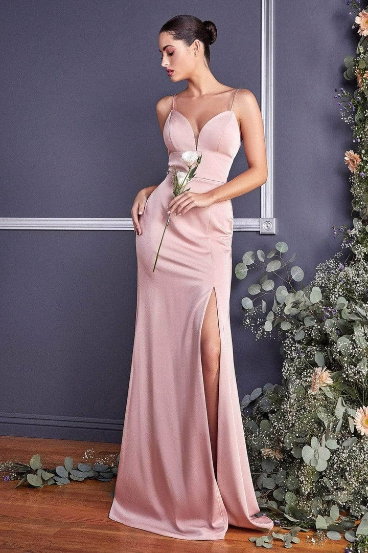 Ladivine 7470 - Empire Waist Fitted Gown