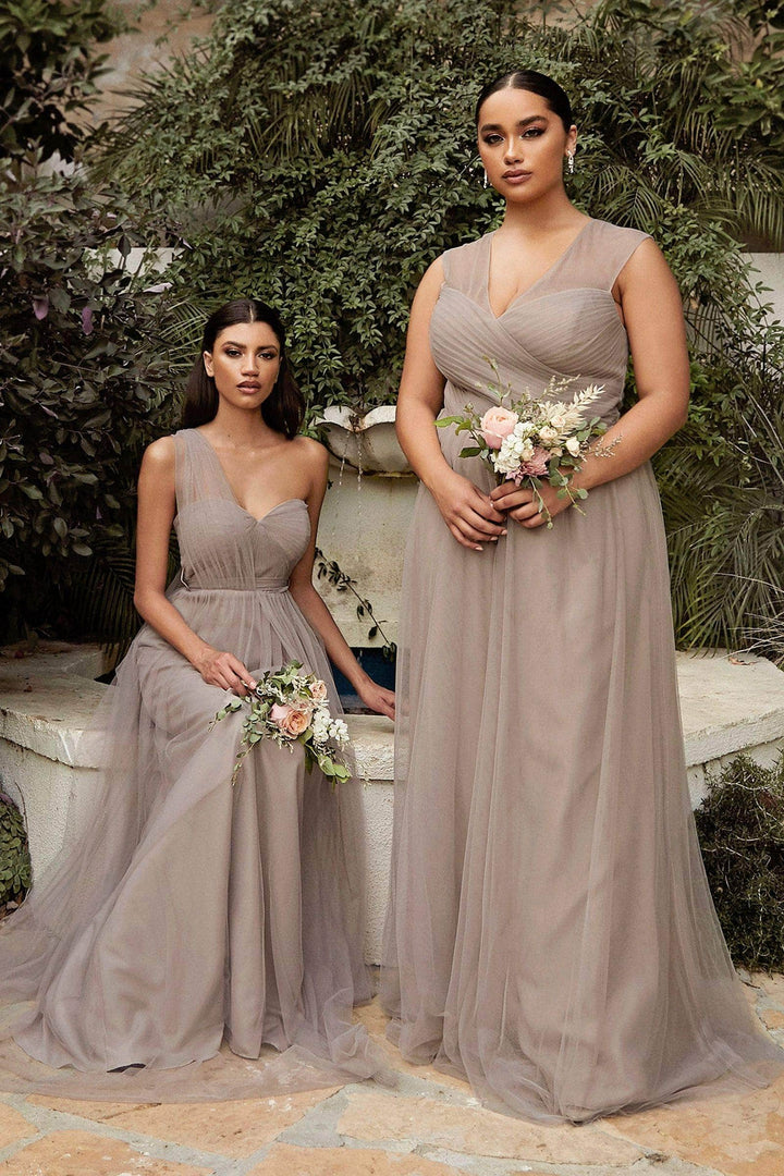 Ladivine ET322 - Convertible Tulle Gown with Sweetheart Neckline - Sand - Main