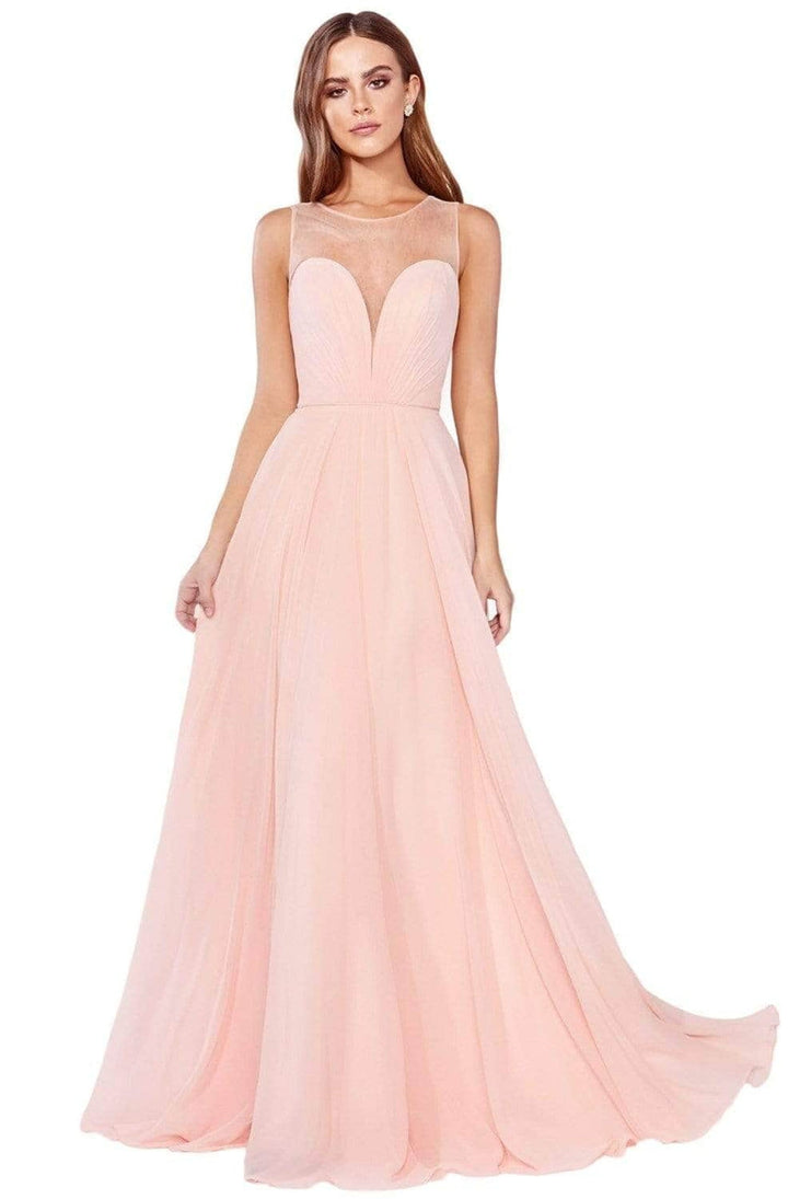 Illusion Jewel A-Line Evening Gown