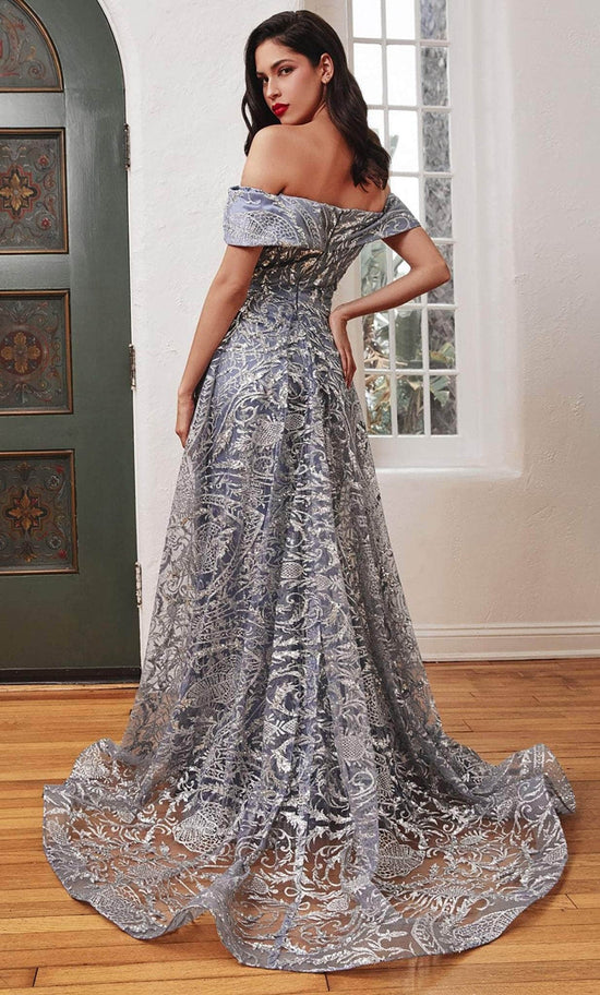 Ladivine J836 - Glitter Overskirt Evening Gown