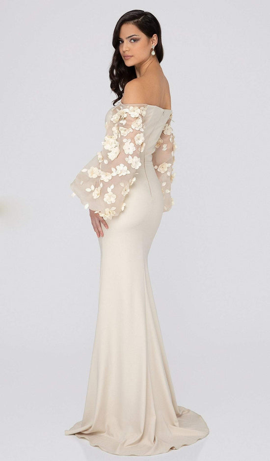 Terani Couture - 1911E9128 Off-Shoulder Floral Mother of the Bride Gown