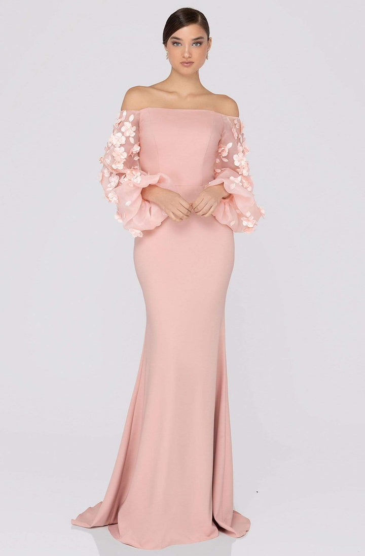 Terani Couture - 1911E9128 Off-Shoulder Floral Mother of the Bride Gown