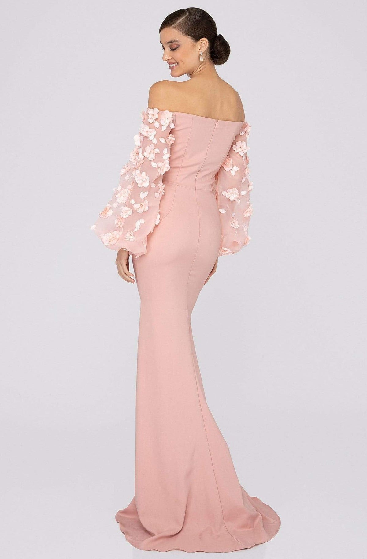 Terani Couture - 1911E9128 Off-Shoulder Floral Mother of the Bride Gown