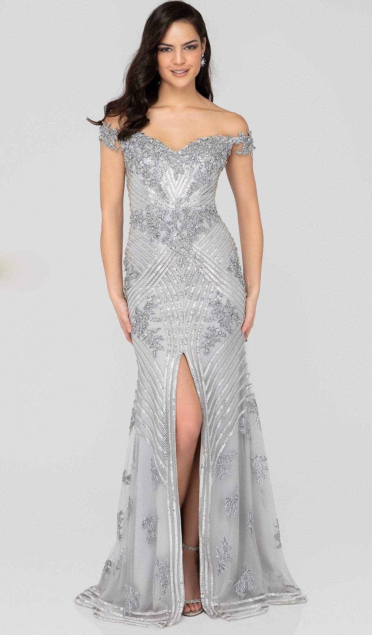 Terani Couture - 1912GL9572 Sparkling Off-Shoulder Mother of the Groom Gown