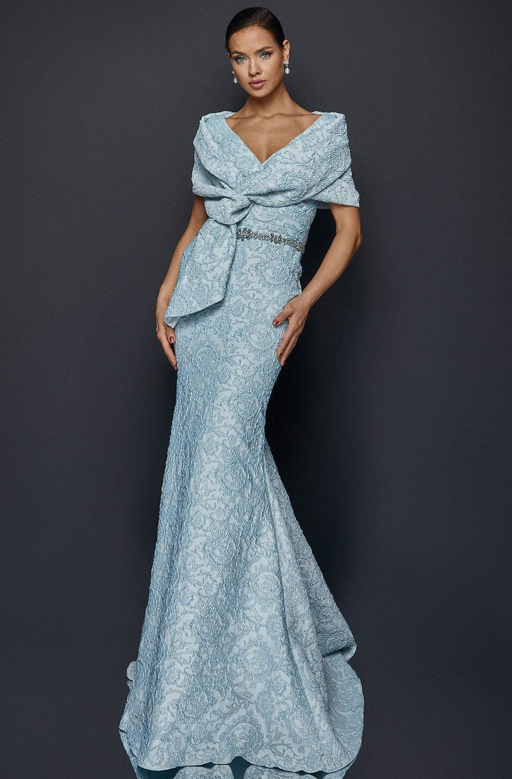 Terani Couture - 1921M0726 Embroidered Trumpet Mother of the Groom Dress - Powder Blue - Main