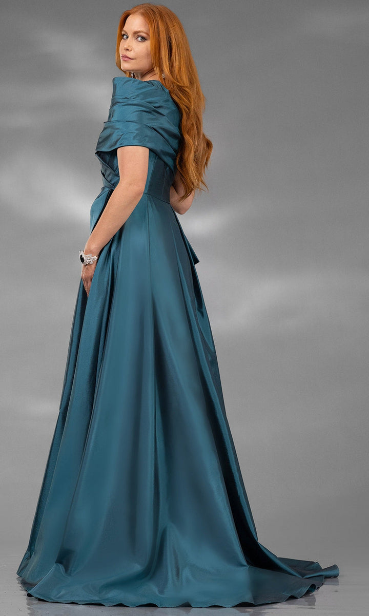 Terani Couture 252E5102 - Asymmetric Taffeta A-Line Gown