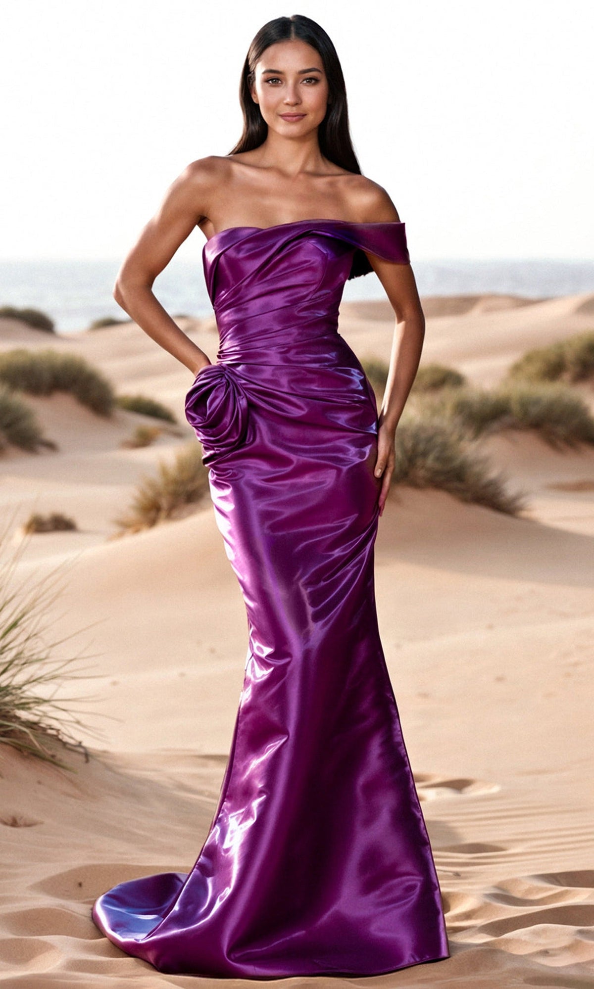 Terani Couture 252E5162 Rosette Dress