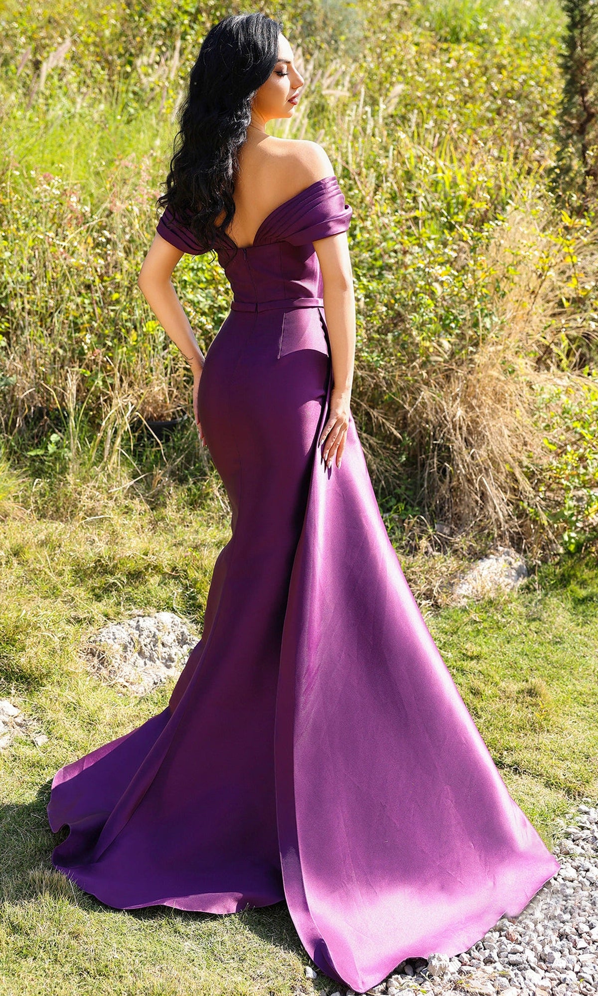 Terani Couture 252M5342 - Off Shoulder Beaded Trumpet Gown