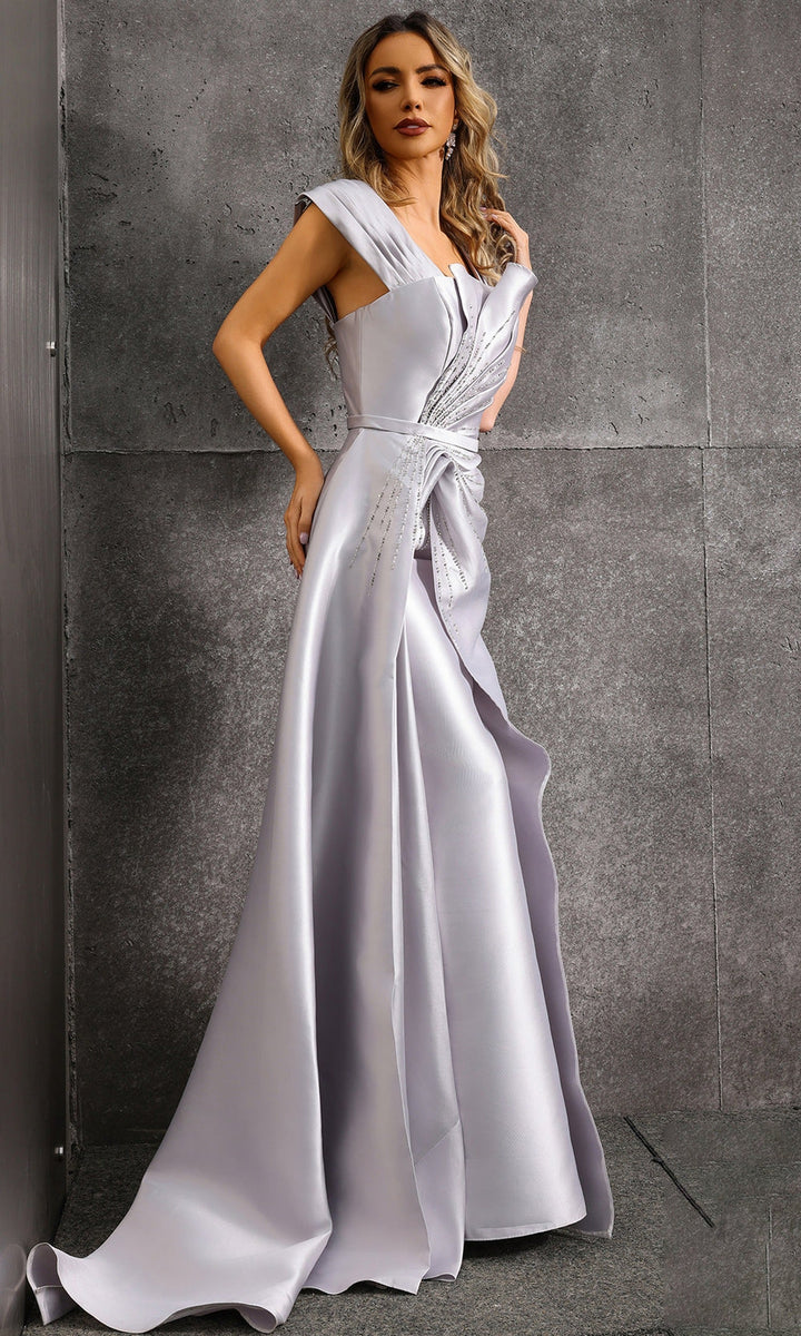 Terani Couture 252M5342 Off Shoulder Beaded Trumpet Gown