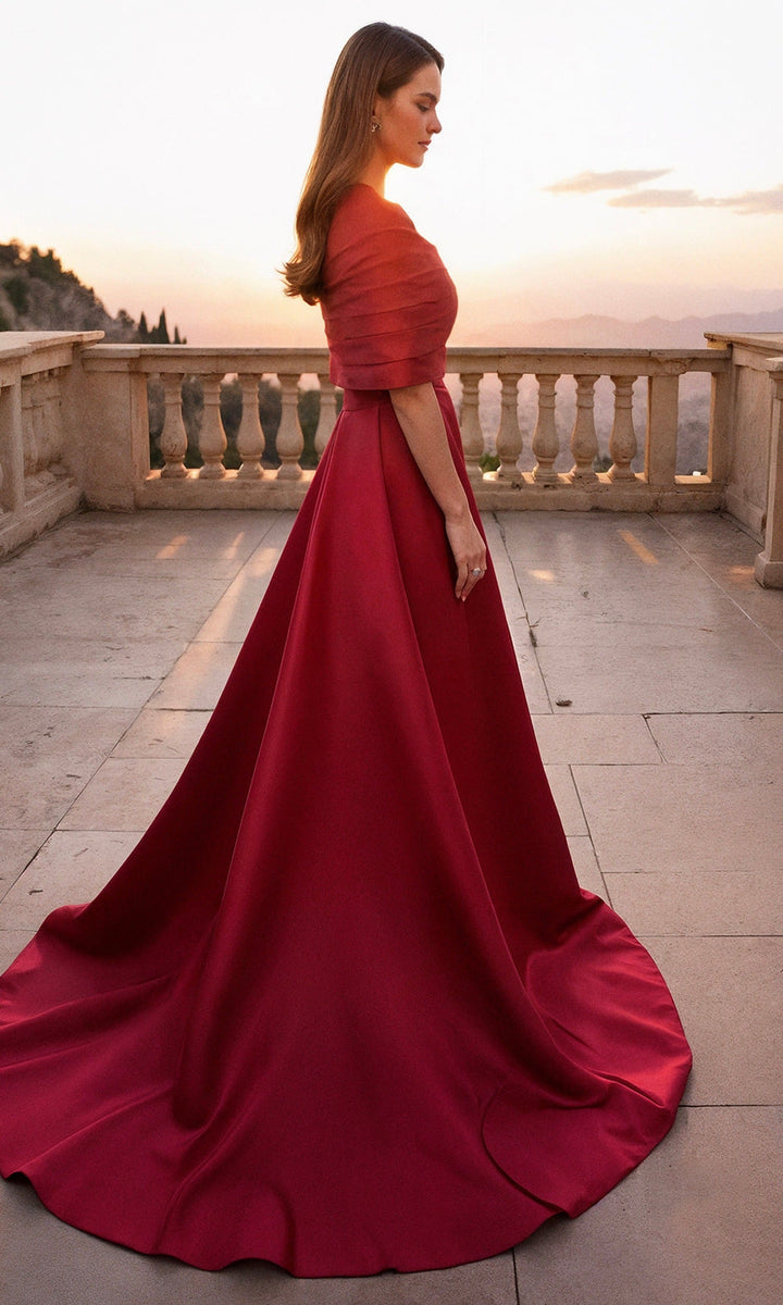 Terani Couture 261M6415 - Strapless Overskirt Satin Evening Dress