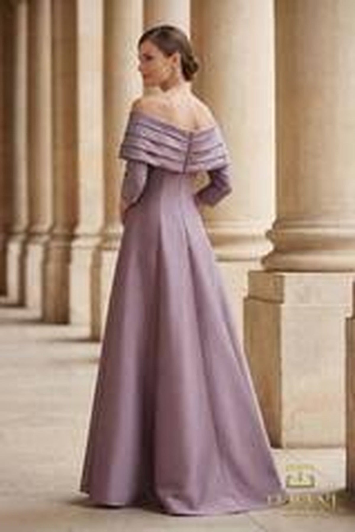 Terani Couture 261M6434 - Pleated Off Shoulder Mikado Gown