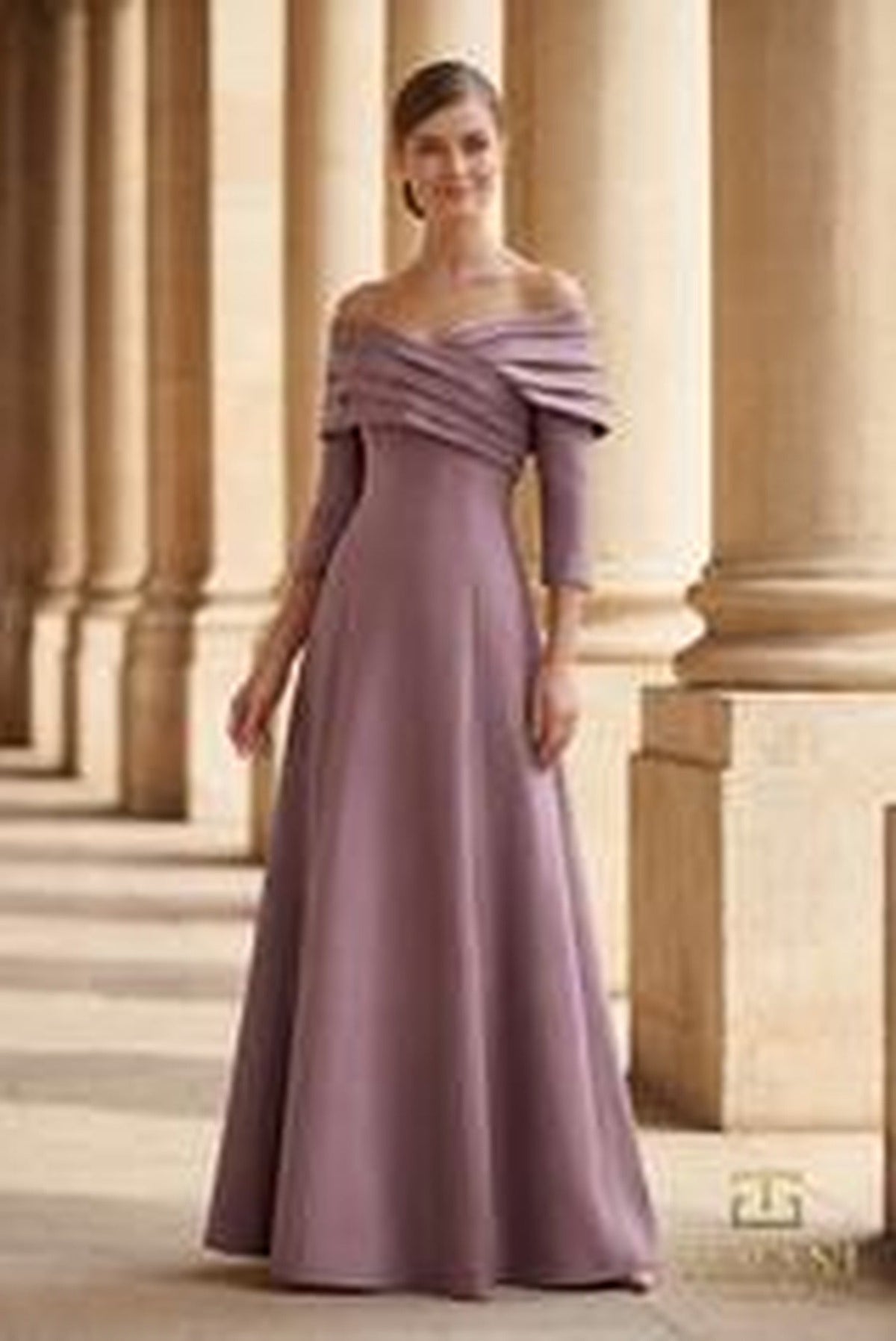 Terani Couture 261M6434 - Pleated Off Shoulder Mikado Gown