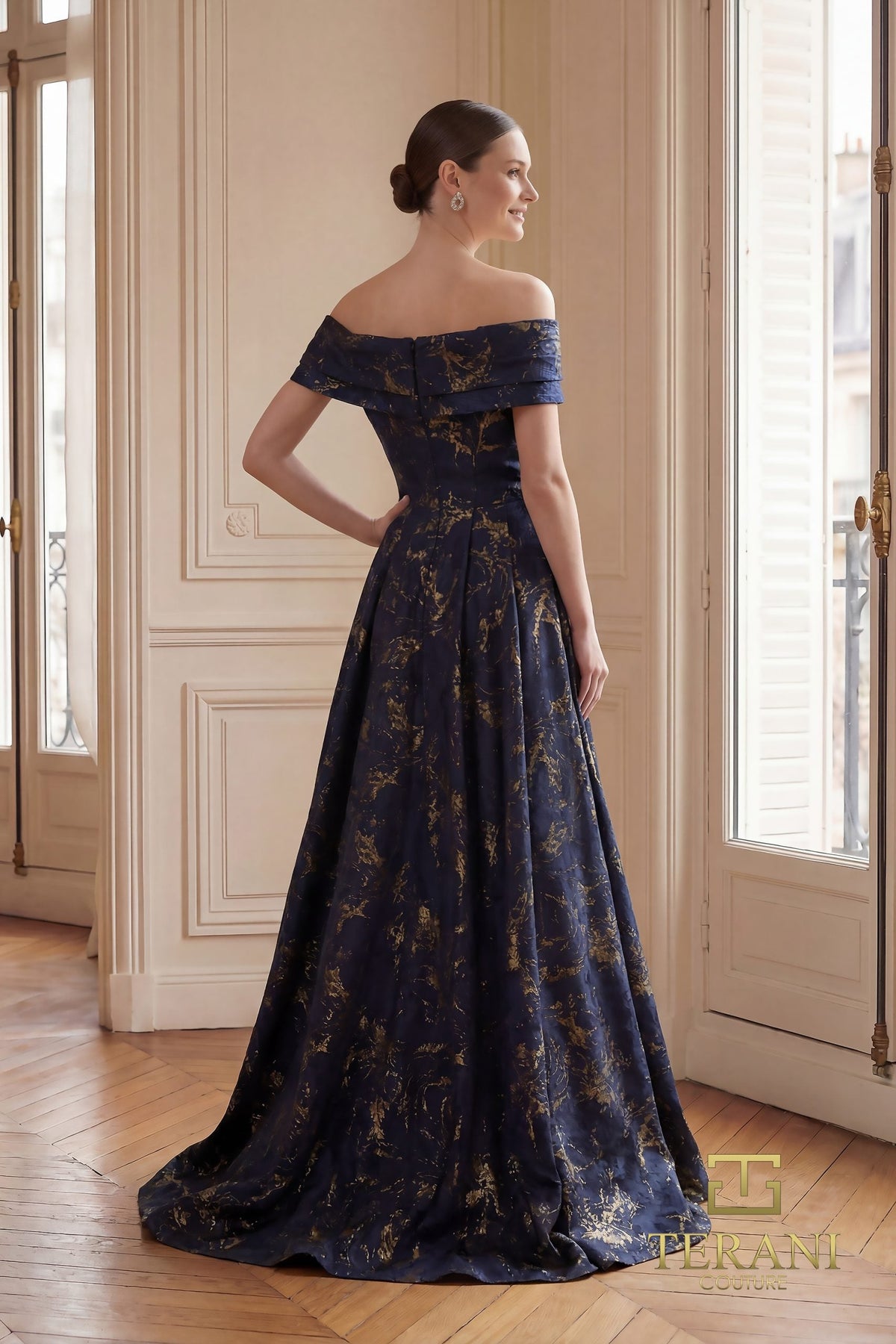 Terani Couture 261M6444 Off Shoulder Dress