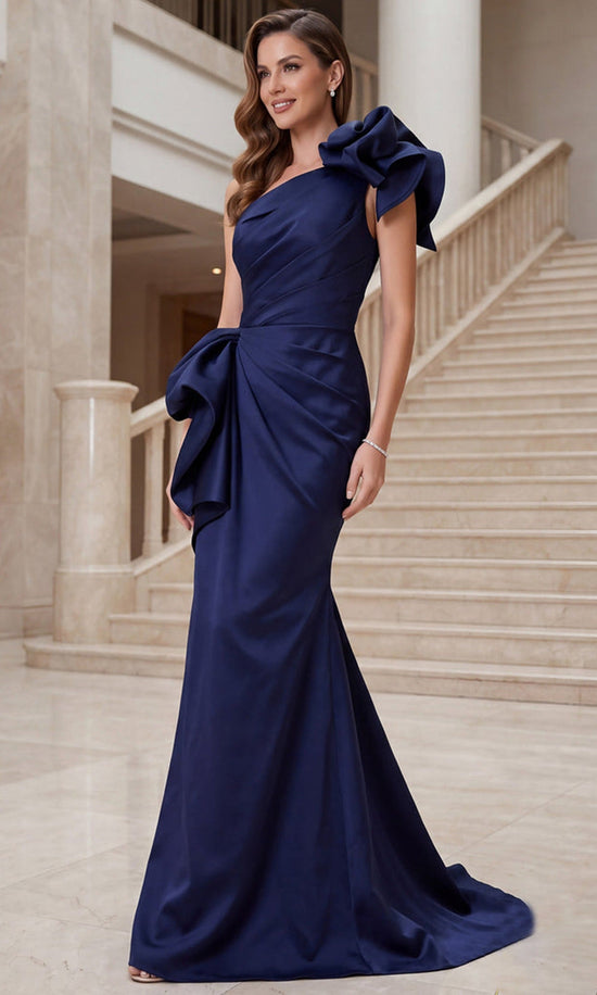 Terani Couture 262E7132 - One Shoulder Ruched Evening Gown